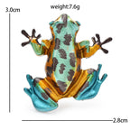 PENDRA Meadow Enamel Frog Brooch