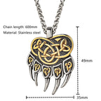 PENDRA Bear Claw Norse Necklace