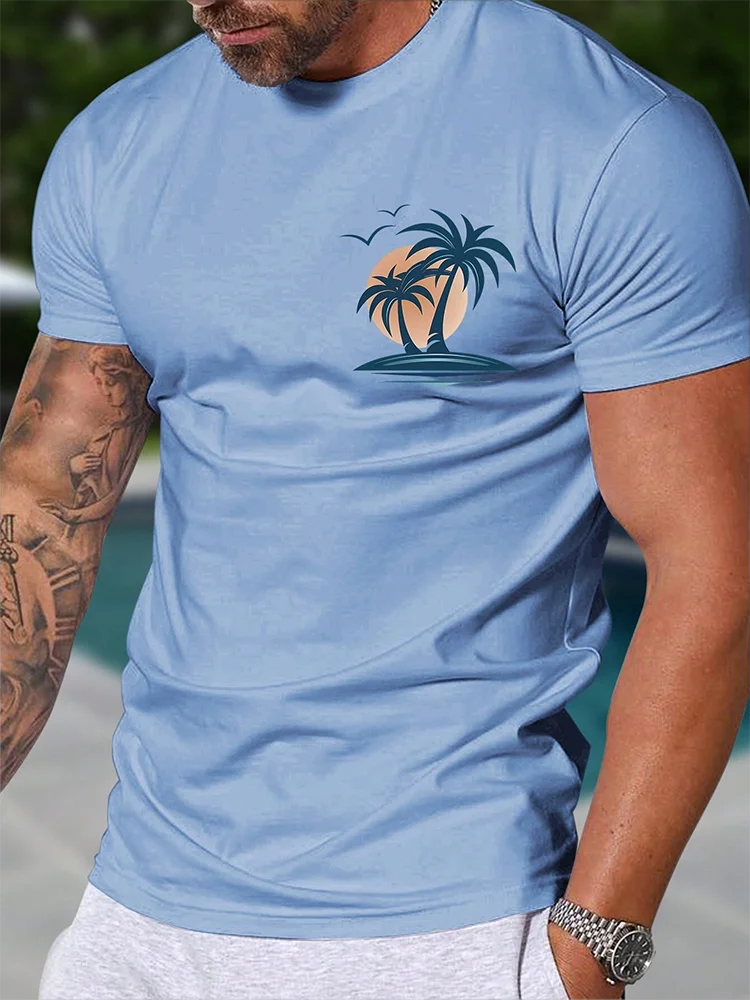 USA Flag Print Men's T-shirt Summer Daily Urban Fashion Men's T-shirt Street Casual Short-sleeved Top Travel Party Men's T-shirt