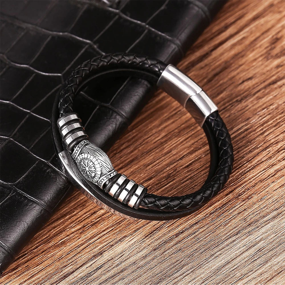 PENDRA Rune Compass Steel Bracelet