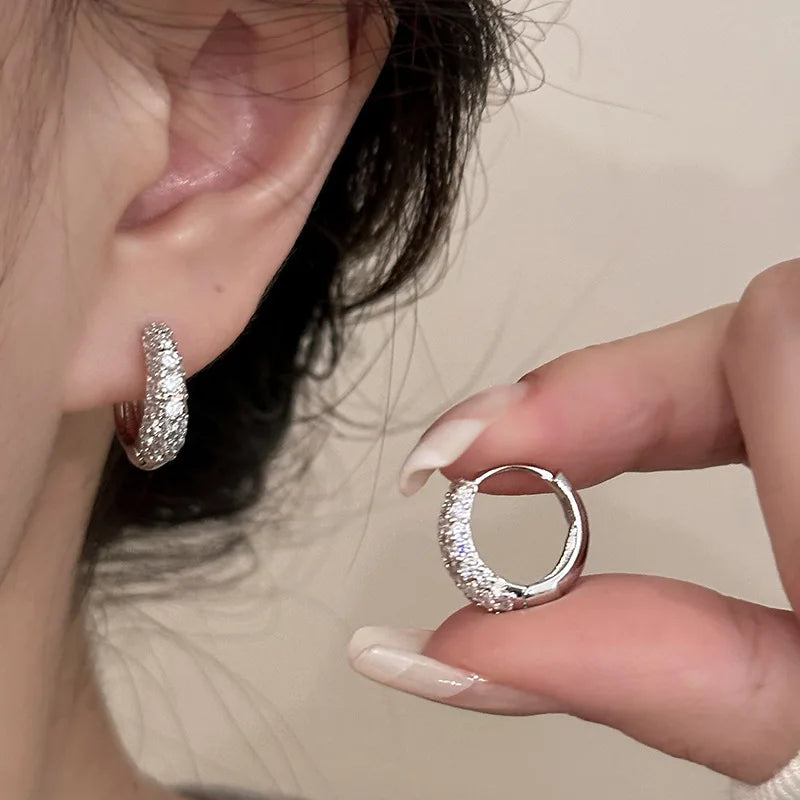 VENTFILLE 925 Sterling Silver Black Agate Earring for Women Girl Design Personality Minimalism Jewelry Gift Dropshipping