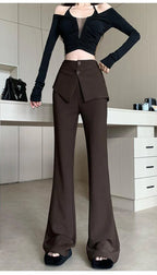 PENDRA Waist Micro Flare Fake Pants