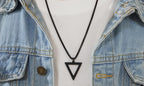 PENDRA Triangle Black Pendant Necklace