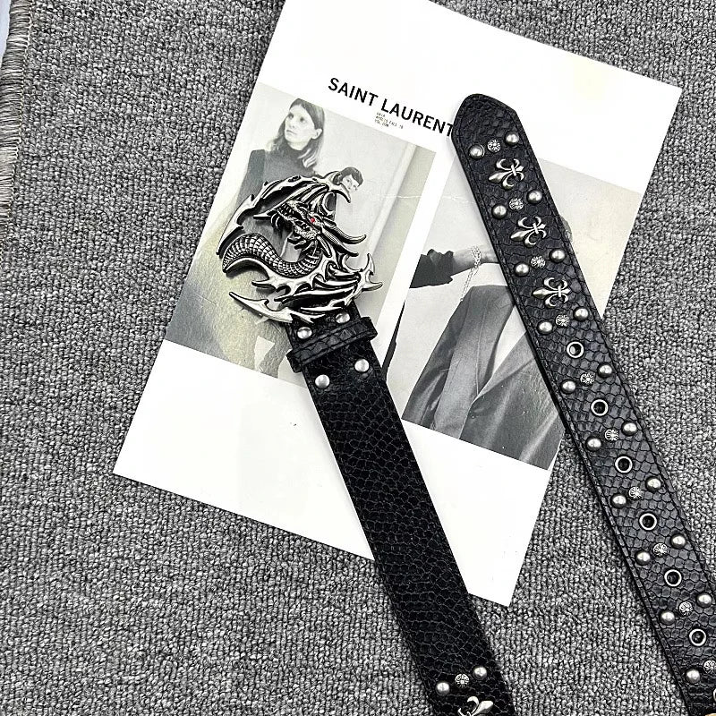 New Stylish Y2K PU Leather Fashion Punk Belt For Men and Women Trendy Accessory For Gift Giving Gothic Neutral Waist Belts