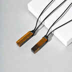 PENDRA Leather Stone Pendant Necklace