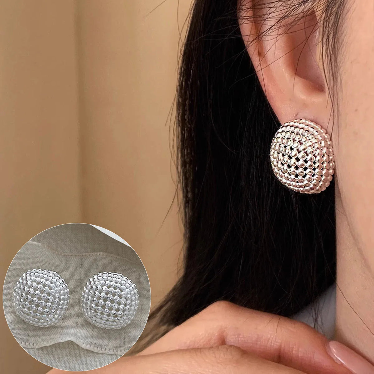 VENTFILLE 925 Sterling Silve Star Hoop Earring for Women Zircon Geometry Wide Office Versatile Jewelry Birthday Gift Dropship