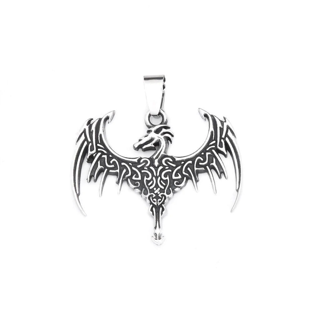 PENDRA Dragonflight Vintage Flying Dragon Pendant Necklace