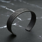 PENDRA Valknut Nordic Stainless Steel Open Cuff Bracelet
