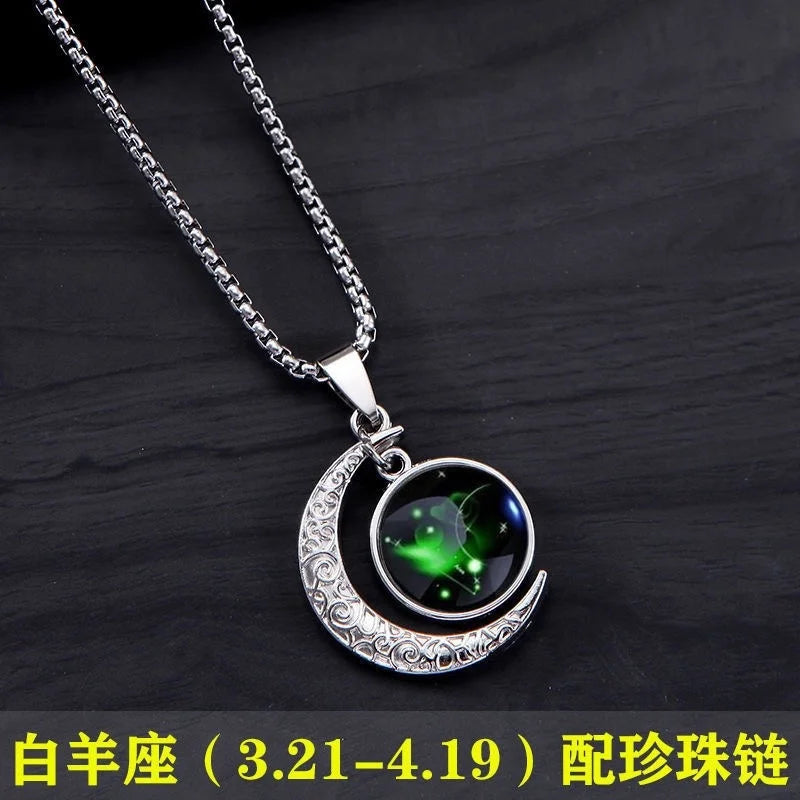 PENDRA Zodiacglow Luminous Twelve Constellations Pendant Necklace