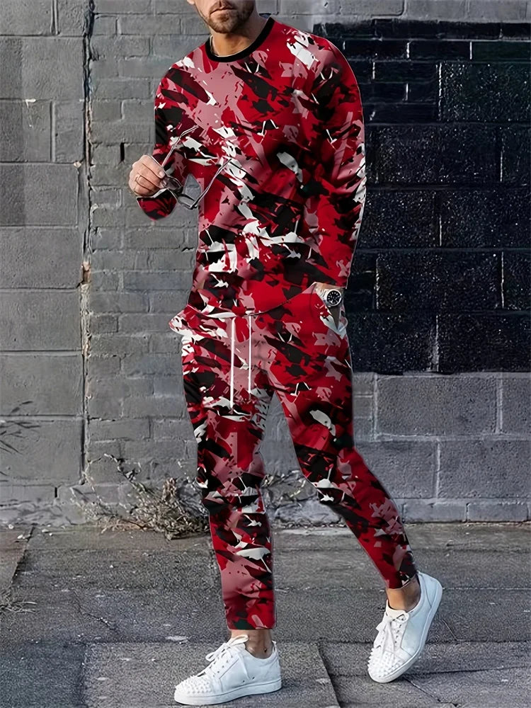 PENDRA Graffiti Long-Sleeve Pajama Loungewear Set