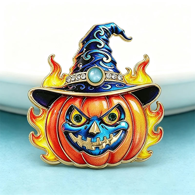 PENDRA Witchlight Pumpkin Lantern Brooch