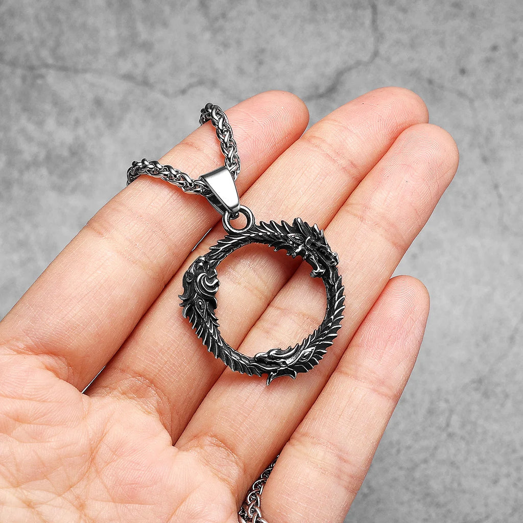 PENDRA Triple Dragon Steel Ring