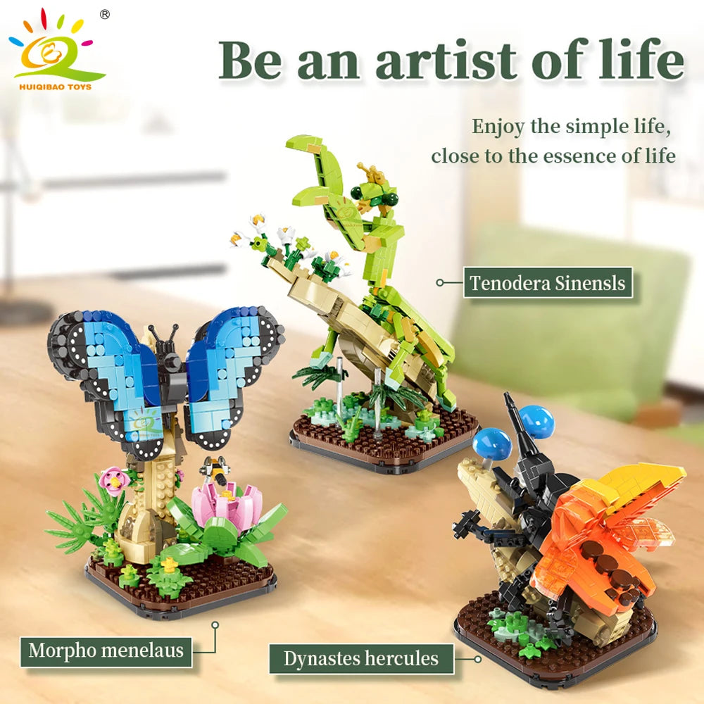 PENDRA Insect Butterfly Floral Building Set