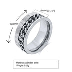 Rings For Men Stylish Jewelry Men Rings Stainless Steel Jewelry No Fade Fashion Men's Ring 8mm Width Gift For Husband Father