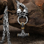 PENDRA Thor Hammer Norse Steel Necklace