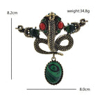 PENDRA Vintage Snake Charming Brooch