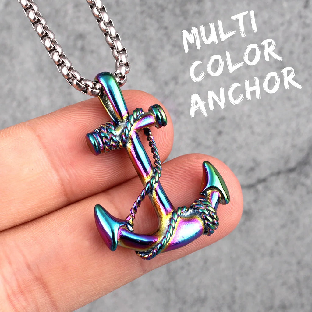 PENDRA Anchor Boyfriend Steel Necklace