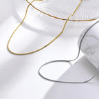 PENDRA Snake Gold Flat Chain Necklace