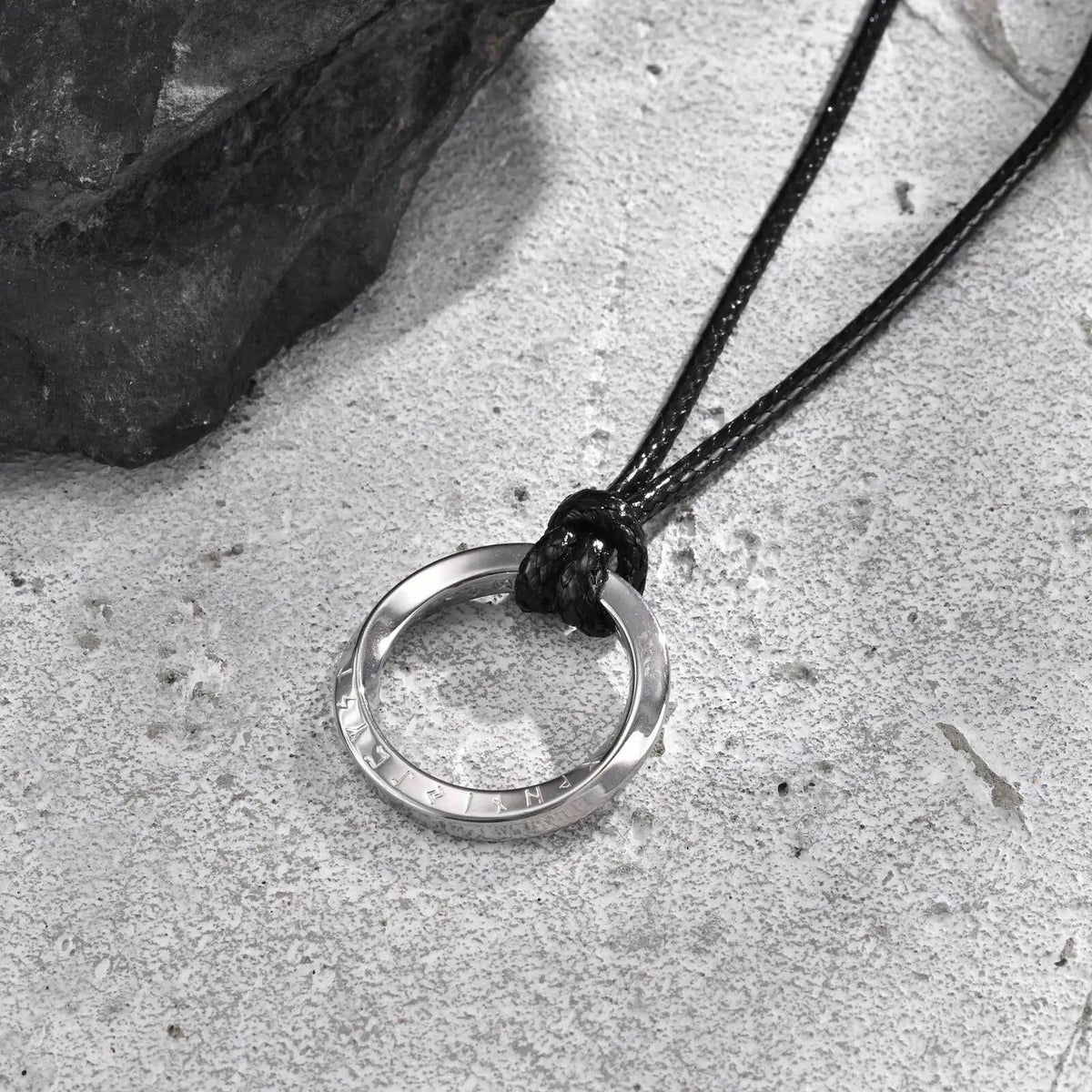 PENDRA Mobius Black Pendant Necklace