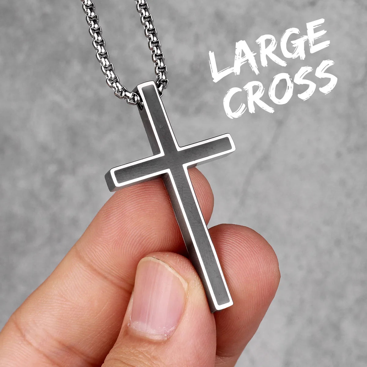PENDRA Jesus Skull Cross Steel Necklace