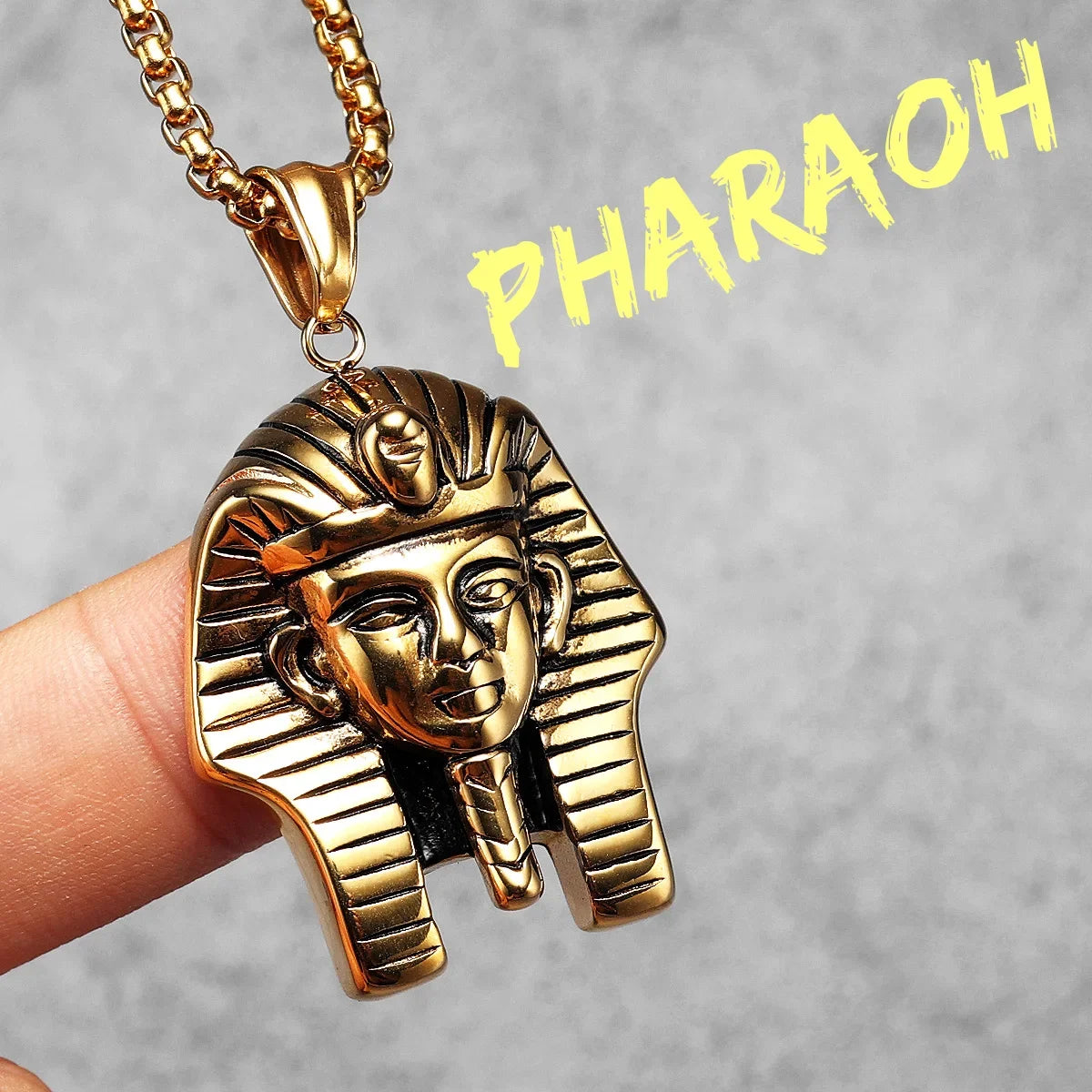 Egypt Pharaoh Sphinx Men Necklaces Stainless Steel Pendants Chains Women Jewelry Punk Rock Amulet Accessories Gifts Wholesale
