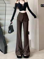 PENDRA Waist Micro Flare Fake Pants