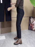 PENDRA Slim Flare Cropped High Waist Pants