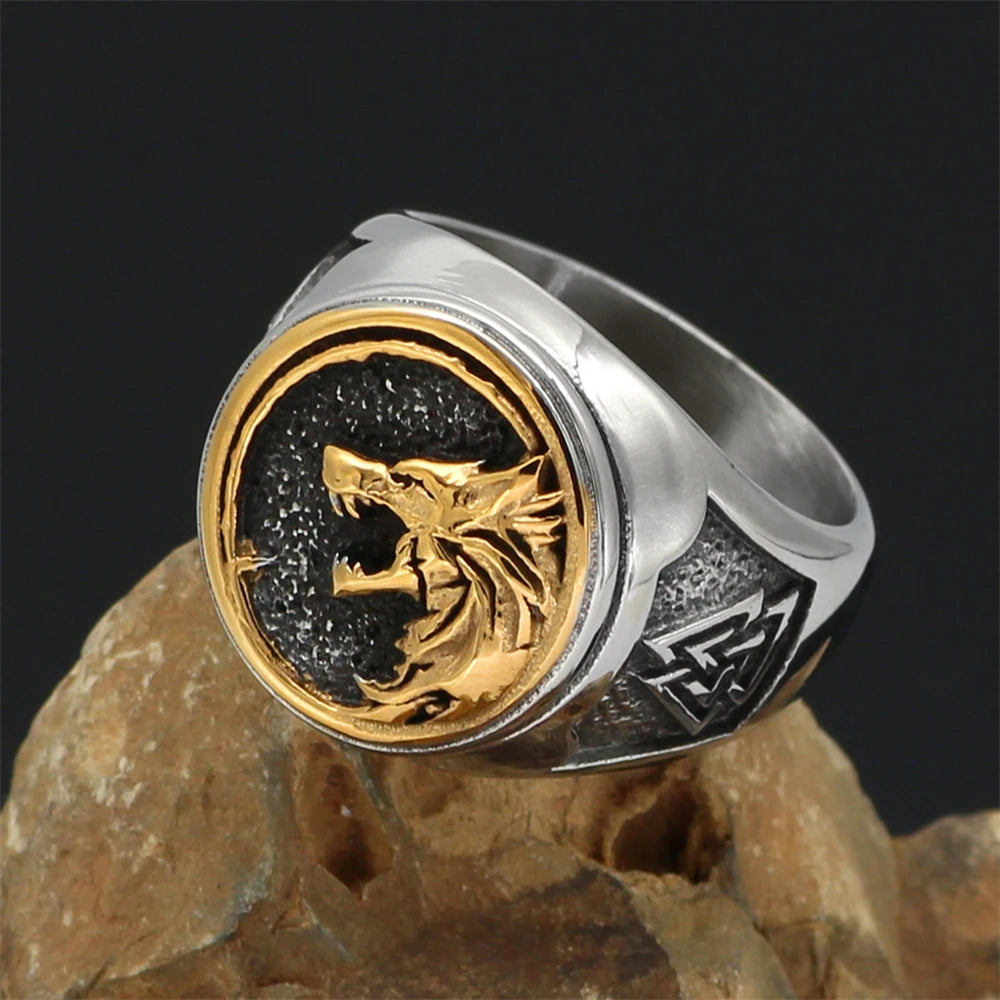 PENDRA Wolf Gold Ring