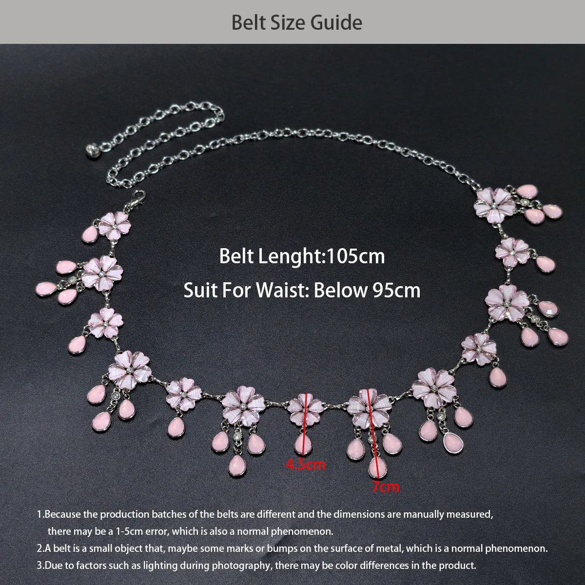 Jazz Dance Accessories High Quality Waist Chain Belt Flower Pendant Belly Body Chain Jewelry Bohemian Waistband for Ladies Women