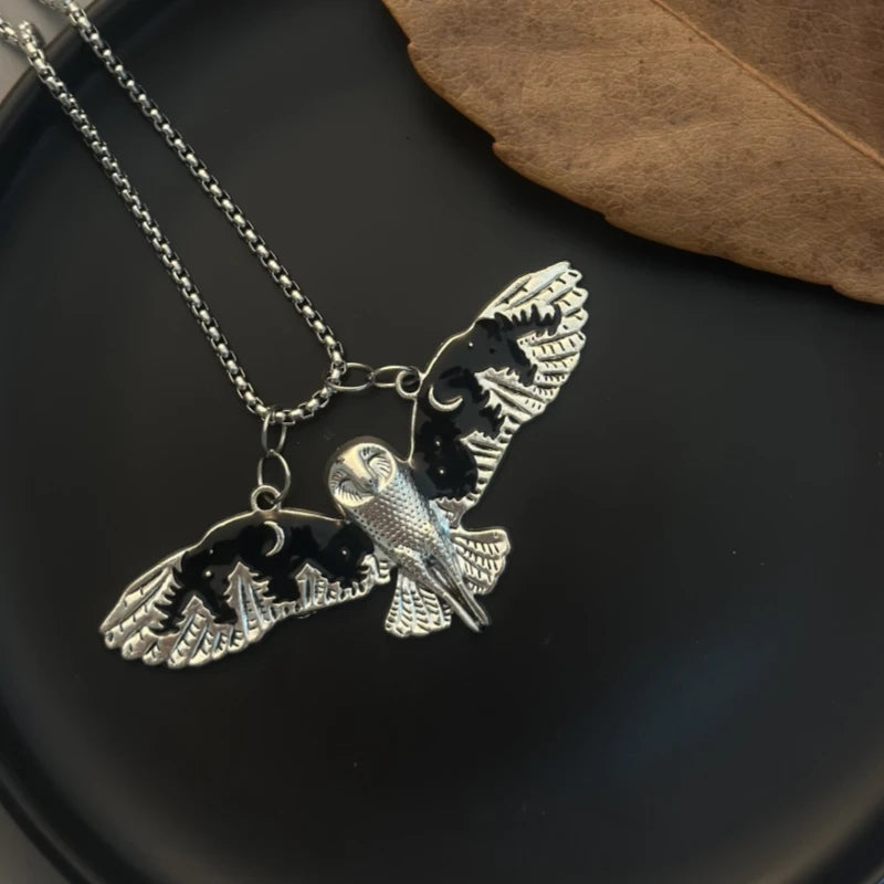 PENDRA Owlmoon Halloween Owl Pendant Necklace
