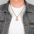 PENDRA Anchor Boyfriend Steel Necklace