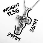 PENDRA Cross Snake Steel Necklace