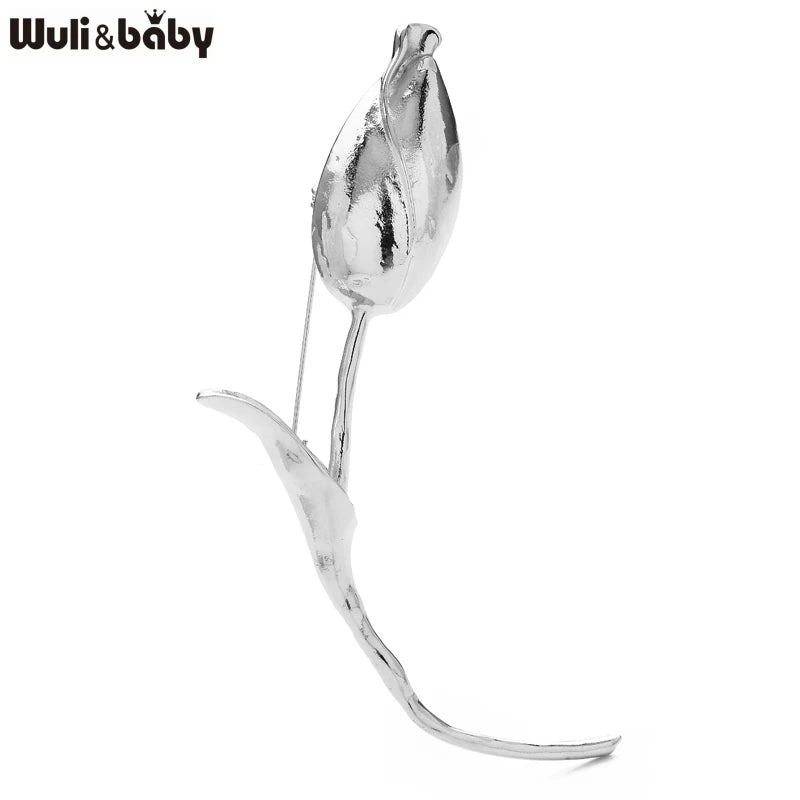 PENDRA Tulia 2-Color Oversized Tulip Flower Brooch