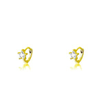 PENDRA Silver Stamp Star Earrings
