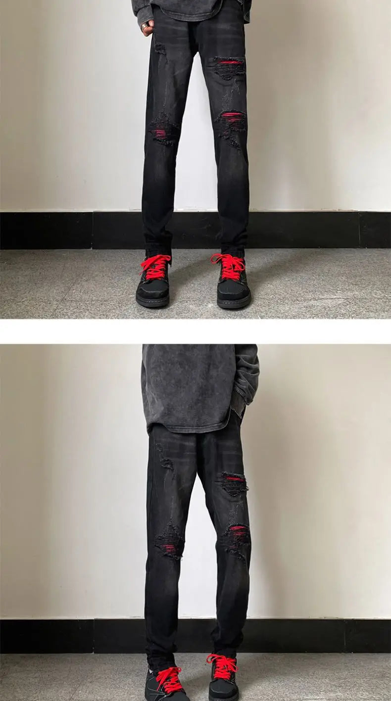 PENDRA Washed End Ripped Pants