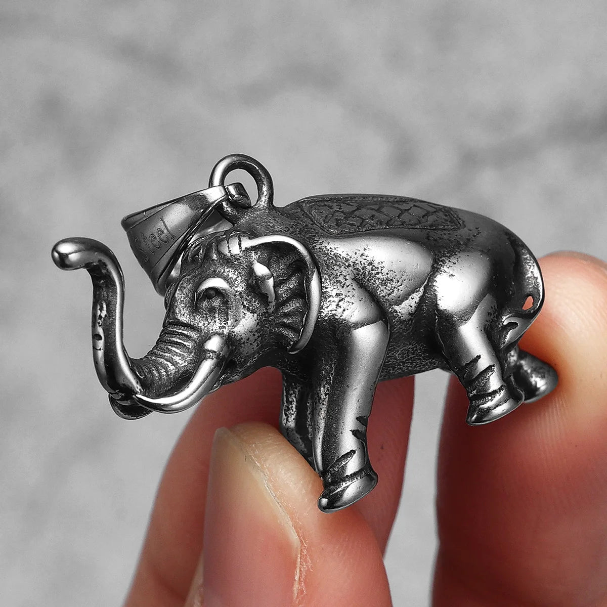 PENDRA Elephant Animal Steel Necklace