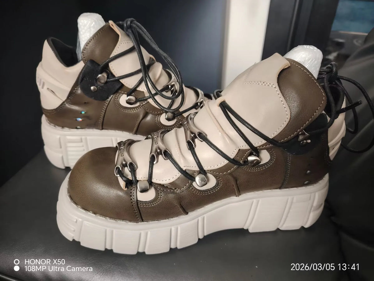 PENDRA Leather Platform Spanish Punk Shoes