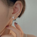 PENDRA Silver Stamp Star Earrings