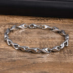6.4mm Wide Link Chain Bracelets for Men, New Fashion Waterproof Stainless Steel Chains Wristband Gift for Him Jewelry