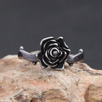 PENDRA Blackrose Vintage Black Rose Ring
