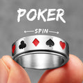 Lucky Poker Fidget Spinner Men Rings Stainless Steel Punk Luxury New In Women Jewelry Fashion Accessories Gift Wholesale