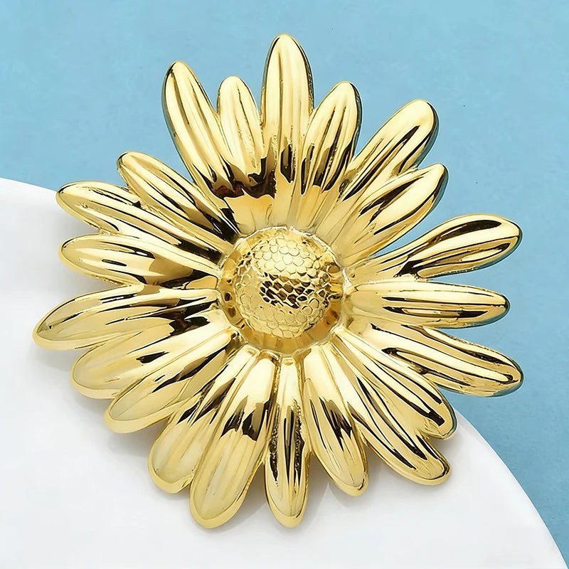 PENDRA Daisyelle 2-Color Stainless Steel Daisy Brooch