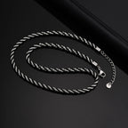 PENDRA Twisted Black Chain Necklace