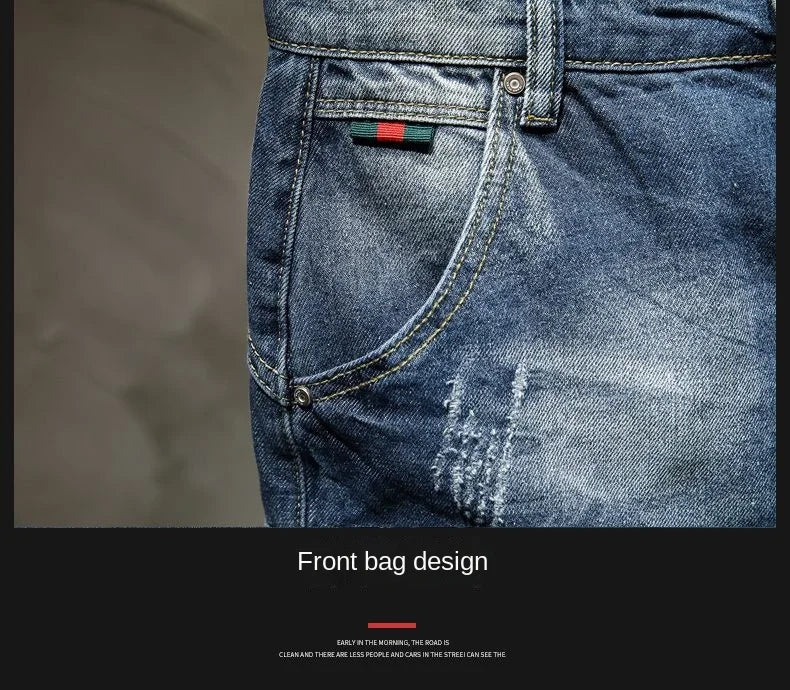 PENDRA Washed Distressed Ripped Pants