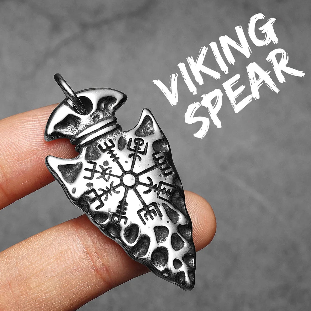 PENDRA Spear Compass Steel Necklace