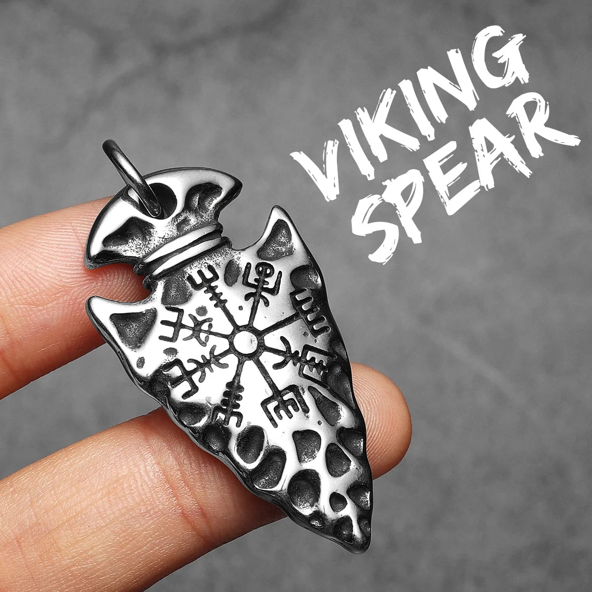 PENDRA Spear Compass Steel Necklace