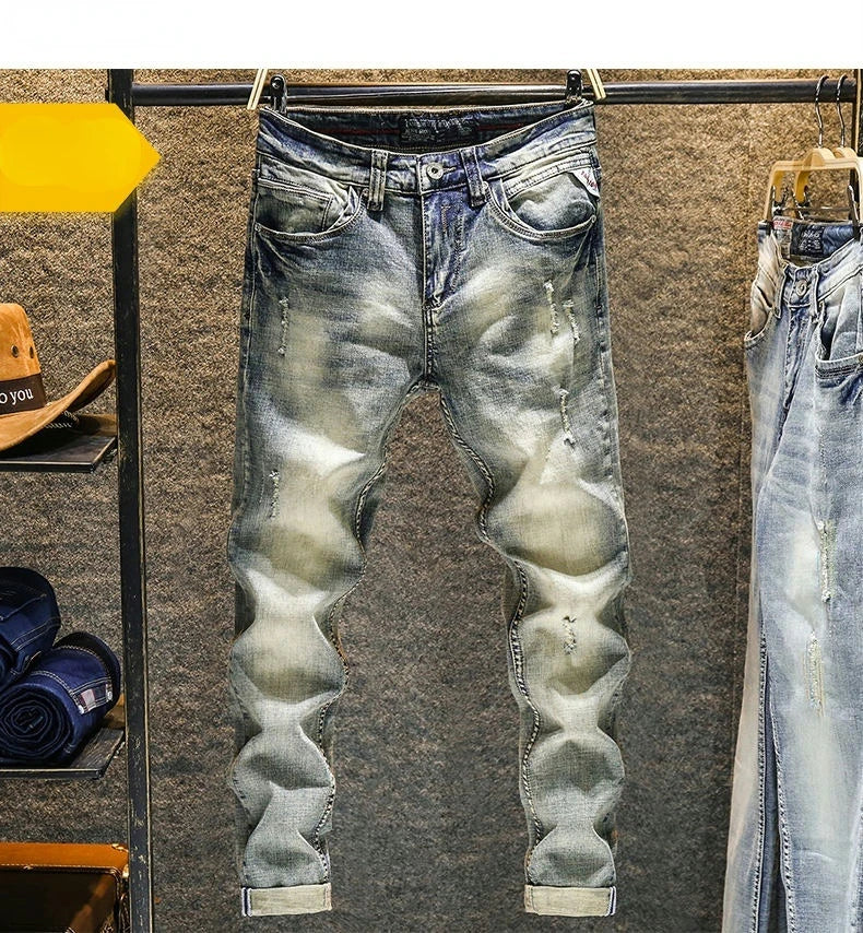 PENDRA Elastic Old Slim Pants