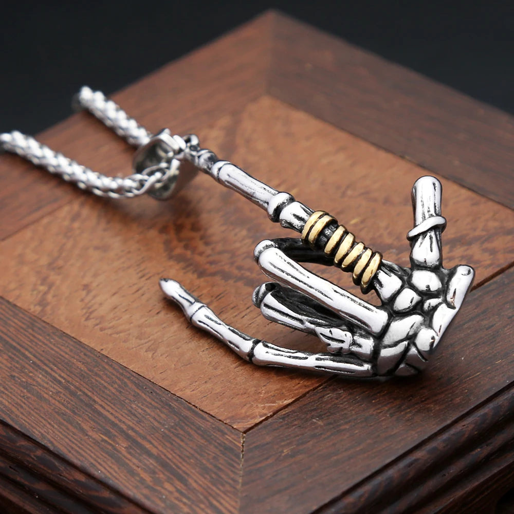 PENDRA Skullgesture Gothic Skull Gesture Pendant