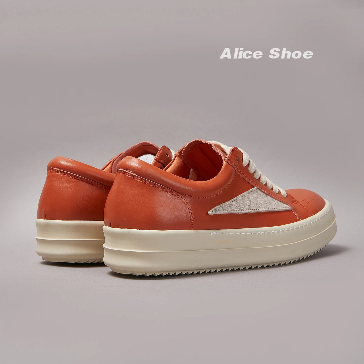 Quality Orange Cow Leather Shoe Casual Low Top Men Sneaker Designer Luxury Quality Trainer  Women Shoe Platform Street Trainer