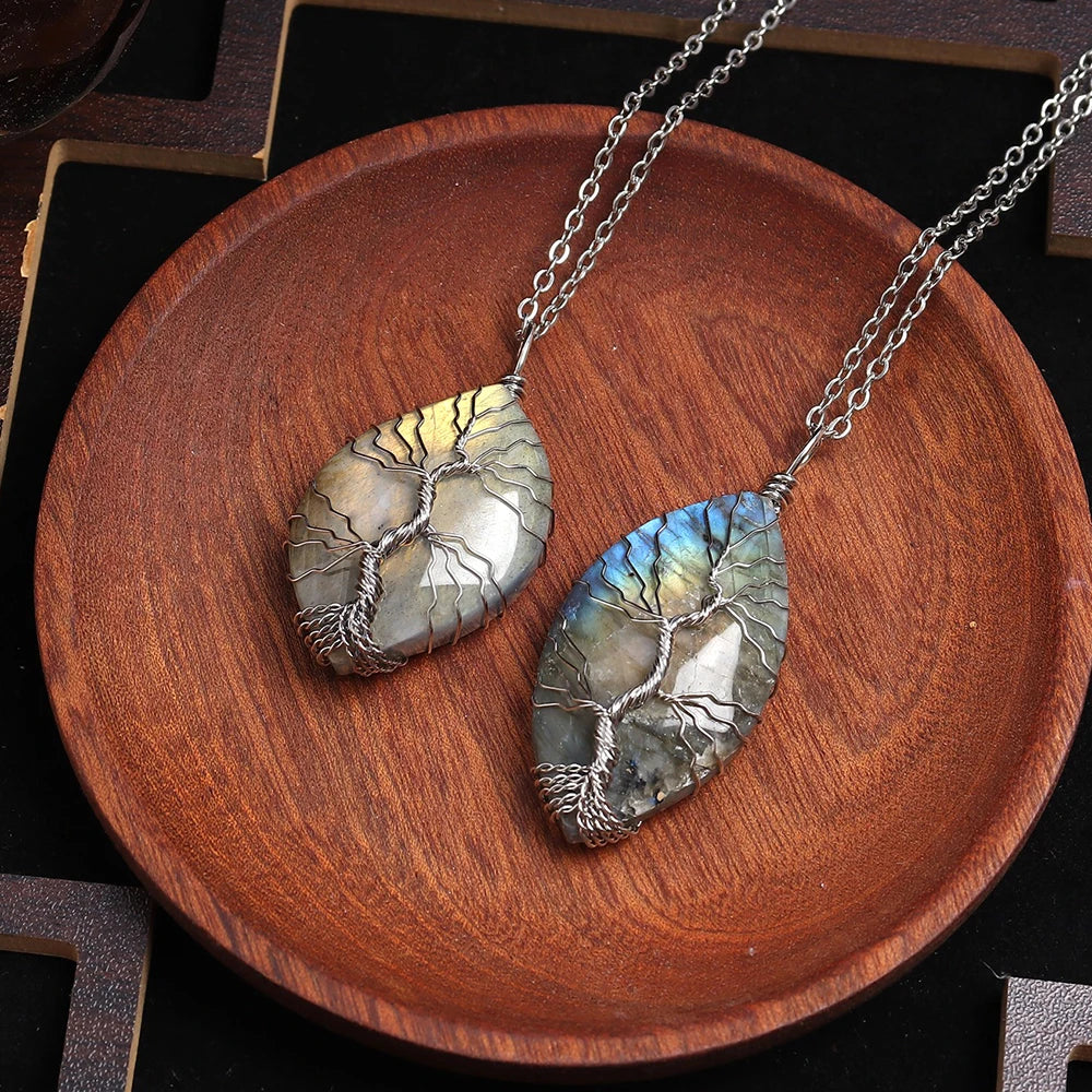 PENDRA Tree Life Crystal Necklace
